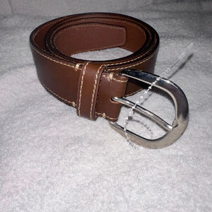 NWOT Men’s Size 42 Miguel Bellido Dress Belt Brown Genuine Leather Made In Spain
